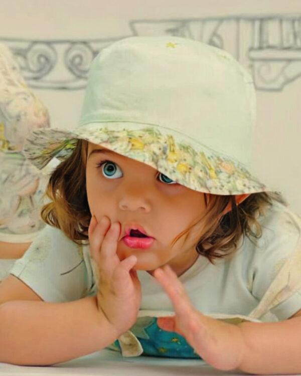 Reversible Hat - Rainbow Rabbits