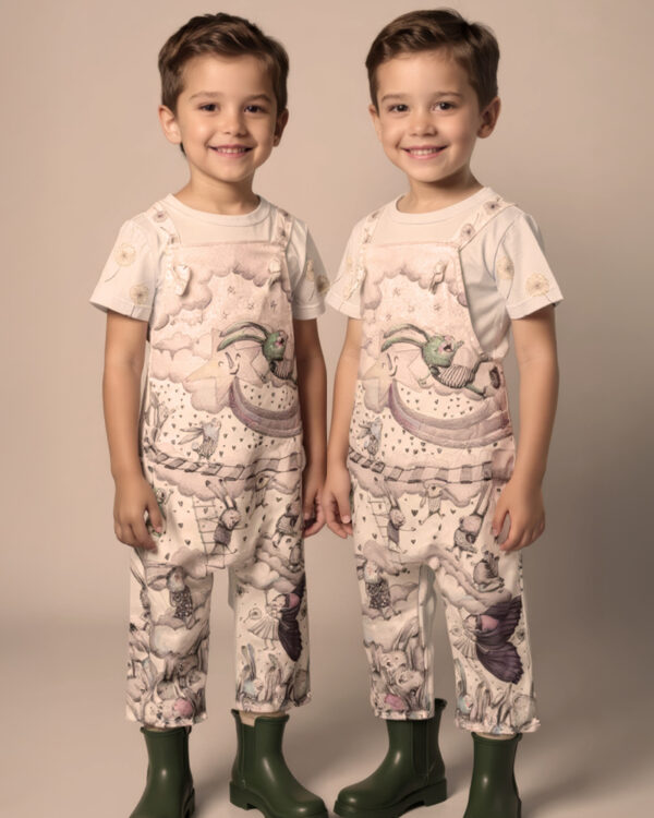 Jumper Set - Rainbow Rabbits (Gray)